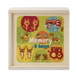 Dida - Memory animals of the forest. Memory Game with tiles and wooden box