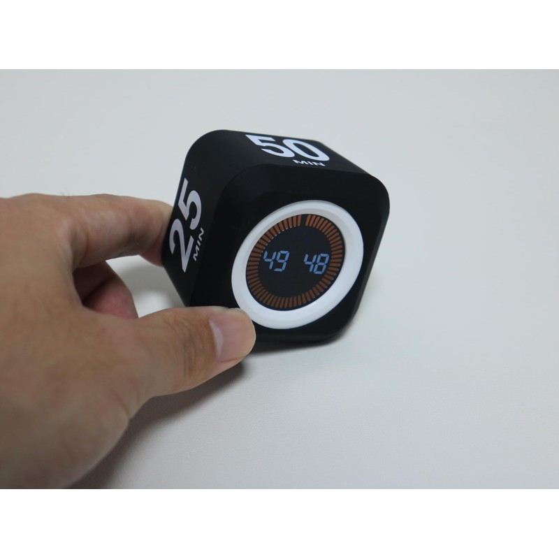 Rotating Cube Visual Timer 5, 25, 10 50 Minutes Preset