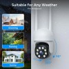 Campark Wireless 360° PTZ Home Security Camera System Outdoor W/