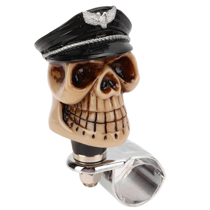Skull Shape Steering Wheel Spinner 3cm Diameter Metal Resin Turn