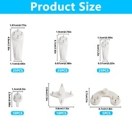 Non-Trace Picture Hooks for Hard Walls, 100 PcsPicture Hanging Kit No Nails, AssortedPicture Hanging Hooks, Traceless Picture Hangers for Pictures Frame Photos on Plasterboard Drywall Concrete Walls