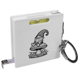 Azeeda 'Gnome & Toadstool' Keyring Tape Measure/Spirit Level Tool (KM00038472)