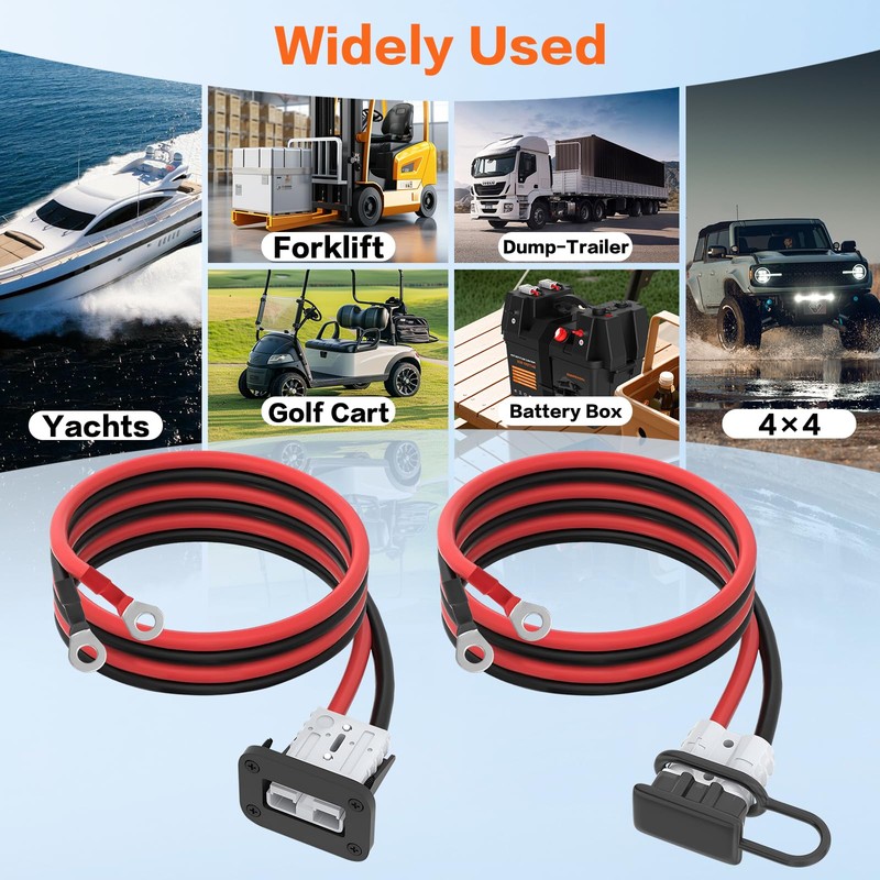 IZTOSS 2PCS 50A Anderson Connector Plug 50cm (19.68 inch) 8AWG