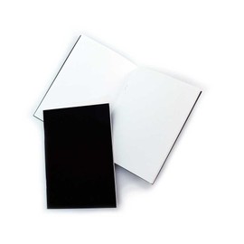 Pack of 3 x A5 Matt Black Cover Starter Sketchbooks with 140gsm White Cartridge Paper