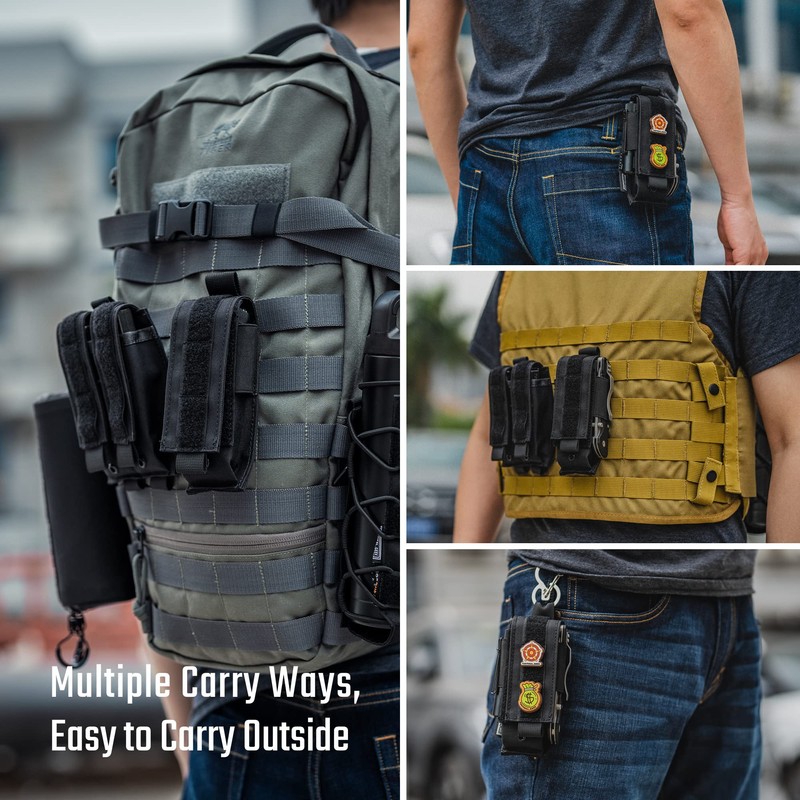 TACTICAL GEEK EXT8 EDC Belt Organizer, Molle Multitool Sheath, Nylon