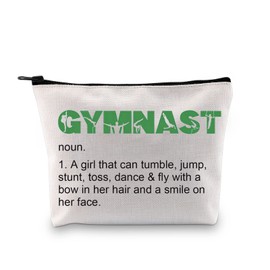 Gymnastics Gymnast Gift for Girls Gymnastics Cosmetic Bag Gymnast Definition Zipper Pouch Gymnasts Coach Gift Gymnastics Cheerleader Gift (Gymnast Definition Bag EU)