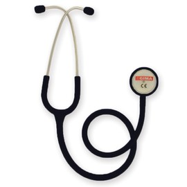 Gima - Classic Double Head Adult Duophone Stethoscope with Stainless Steel Gazebo and Headband with Double Internal Spring, Black, 32534