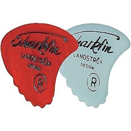 Shark Fin Sweden Gold Print 0.52mm Soft Red Picks (Pack of 12)