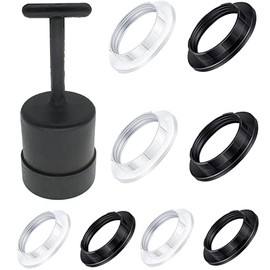1 Set E26 Socket Ring Removal Tool Light Replacing Accessories 8 Pcs Lamp Shade Collar Rings [FDXGYH]