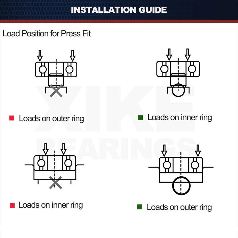 XiKe 4036ER2003A, 4280FR4048C and 4280FR4048K Front Load Washer Tub Bearing