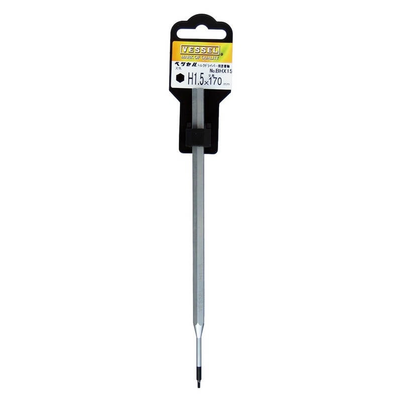 Vessel Replacement Shaft for Torque Screwdriver HEX 1.5 Opposite Side