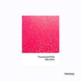 Hemway Premium Ultra Sparkle Glitter Multi Purpose Metallic Flake for Arts Crafts Nails Cosmetics Resin Festival Face Hair - Fluorescent Pink - Microfine (1/256" 0.004" 0.1mm) 100g / 3.5oz