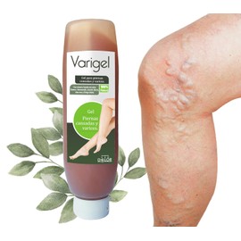 Varigel 225gr - Gel Relajante 100% Natural para Venas Varicosas, Piernas Cansadas y Arañitas - Auxiliar en Mala Circulación Y Varices - Con Castaño de Indias, Romero, Hammamelis, Menta y Aloe Vera.