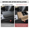 SHMZK Car Center Console Armrest Pillow, Leather Car Armrest Cushion