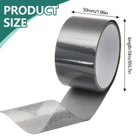 Fliegengitter Reparatur Klebeband Set, 5 cm x 10 m klebeband für fliegengitter Schwarz Reparaturband für Fliegengitter Reparaturlöcher 1 Rolle