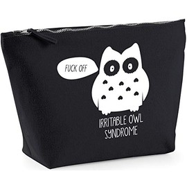 Hippowarehouse irritable owl syndrome printed make up cosmetic wash bag 18x19x9cm