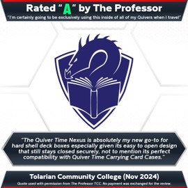 Quiver Time 360° Modular Nexus DeckBlock - Durable Stackable MTG Deck Box for Commander fits 100+ Cards | Stylish 100 Card Deck Box MTG | Interchangeable TCG Decks Boxes (1 pcs, Black)