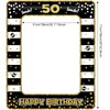 50th Birthday Photo Booth Props,Black Gold Inflatable Selfie Frame Picture