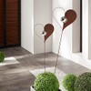 FRANK FLECHTWAREN Garden Stake Ball Heart Set of 2