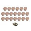 Home Accessory 35x25mm Wooden Hardware Round Knobs and Pulls for Cabinet Drawer Shoesbox Cupboard Cabinet Door Set of 20