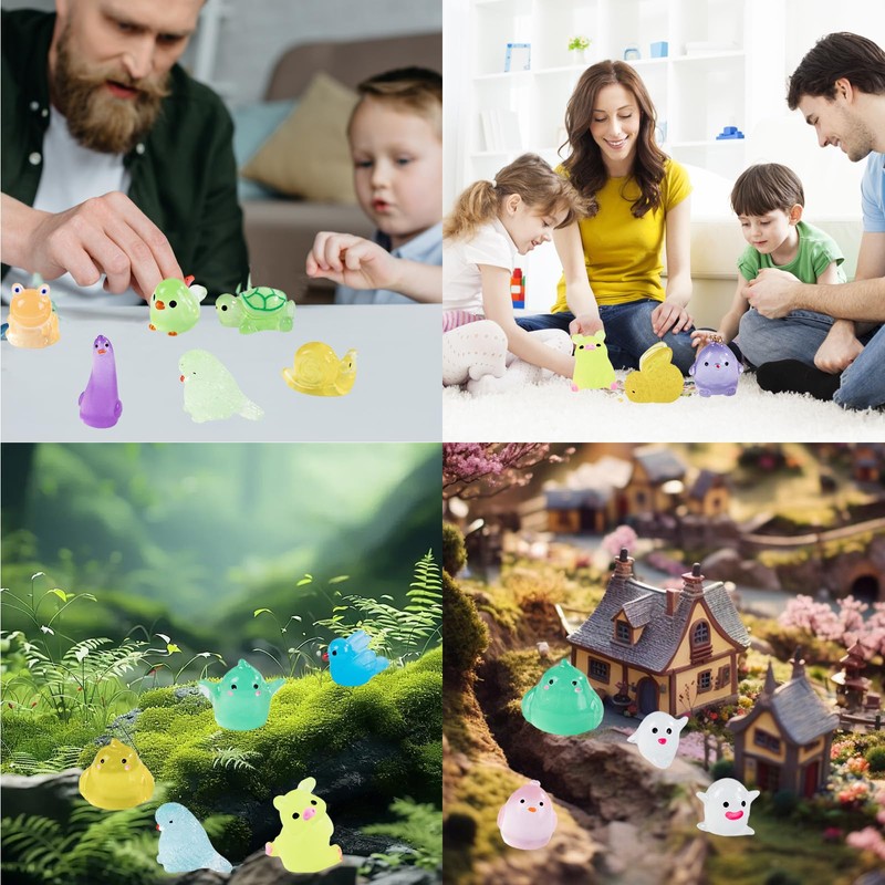 Teenzee 160 Styles Mini Resin Animals 160pcs Variety Tiny Animals