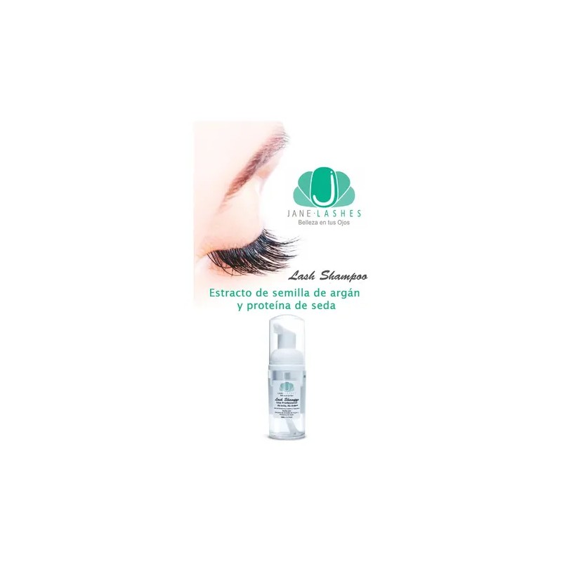 Jane Lash Shampoo Espuma Limpieza Extensiones Pestañas Mink 50ml