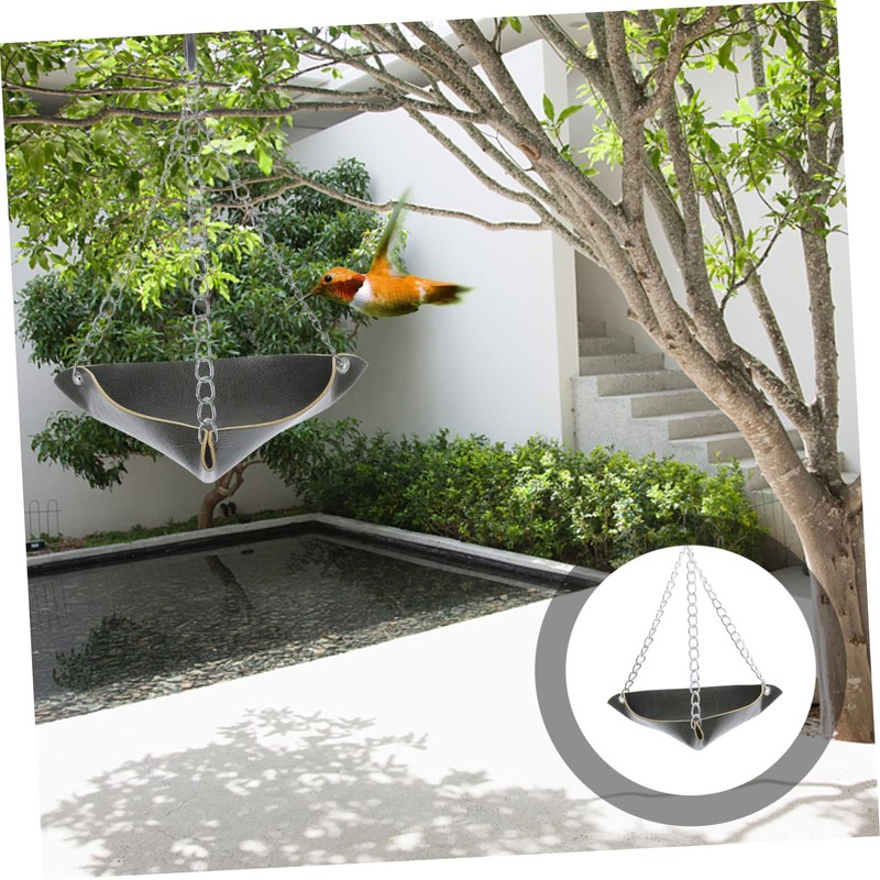 Kisangel Convenient Bird Feeder Outdoor Bird Dispenser Swing Shape Rust-Resistant