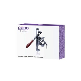 Oenophilia Bar Pull Counter Mount, Professional Wine Bottle Cork Remover, Graphite Plated, Corkscrew Removes Cork in Seconds