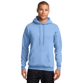 Port & Co. Men's Classic Pullover Hooded Sweatshirt Light Blue