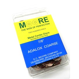 E.C. Moore's Adalox Coarse 7/8" Sanding Disc Snap on Brass Center Pack of 200