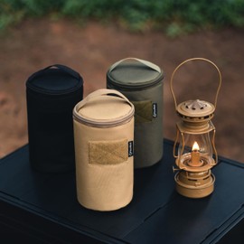 Thous Winds Lantern Storage Bag, Camping Petroleum Lamp Bag for Twilight Kerosene Lantern, Wear, Tear and Waterproof, with YKK Double Zip, black, Modern