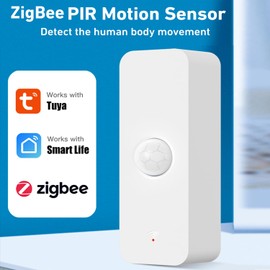 Zigbee Smart Motion Sensor: Wireless PIR Indoor Motion Detector with App Alerts, Tuya Zigbee Hub Required, Smart Home Security Burglar Alarm for Home Automation, Compatible with Alexa (1Pack)