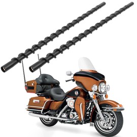 VOFONO 2PCS 13 inch Spiral Antenna for 1989-2024 Harley Davidson Touring Electra Road Street Glide Trike Ultra Classic CVO Motorcycle Accessories