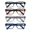 HEEYYOK 4-Pack Reading Glasses Men 2.50,Large Square Readers,Rectangular Frame?Oversized Comfort