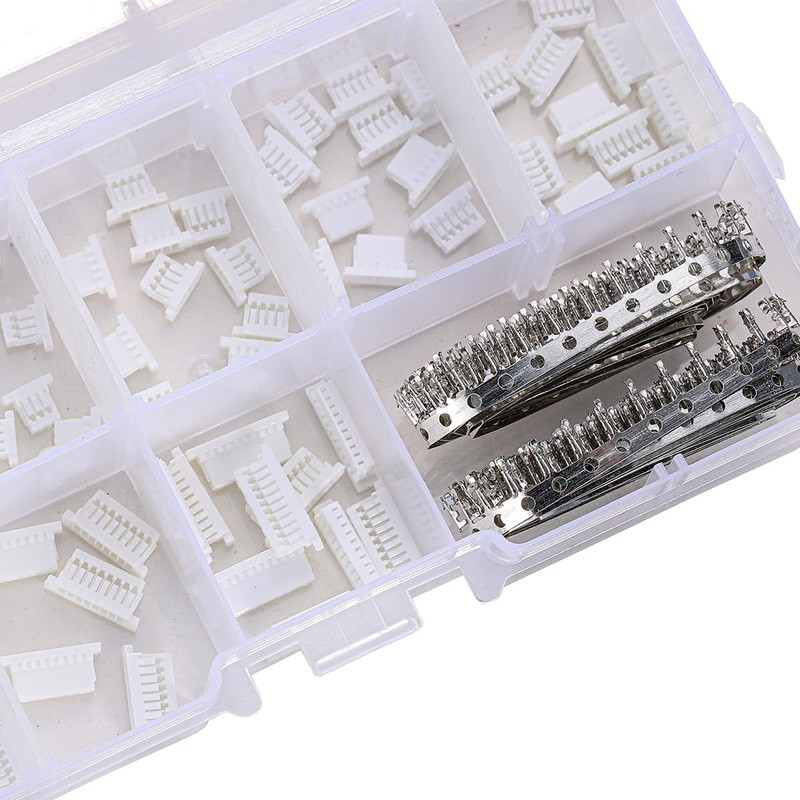 Teansic 495Pcs JST SH 1.0mm Connector Kit,2/3/4/5/6/7/8/9/10 Pin Housing Connectors,1.0mm