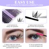 Individual Eyelash Clusters, Lashes, D Curl, 12-16 mm, 0.07 mm,
