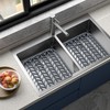 JIUBAR Sink protectors for kitchen sink |12.25"X11.5",13.58"x 11.6"silicone sink mat|