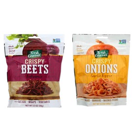 Fresh Gourmet Crispy Beets Balsamic and Fresh Gourmet Crispy Onions Garlic Pepper Bundle