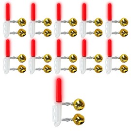 CARPJZ 10Pcs Electronic Bite Alarms, Sound Alert Rod Tip Indicators for Night Fishing