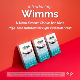 WIMMS Smart Chews for Kids | Gomitas Omega-3 y multivitamínicas | 600 mg de DHA y EPA | Apoyo cerebral y inmunológico sin azúcar para niños | Sabor tropical | 30 masticables diarios