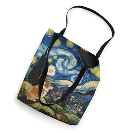 Corgi Starry Night Van Gogh Gifts For Corgi Mom Corgi Dad Tote Bag