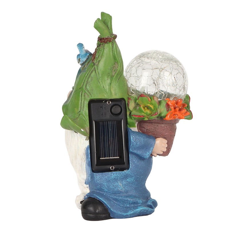 Faceless Doll Statue Exquisite Solar Powered Light Bright Colors Durable