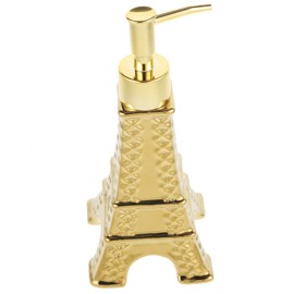 WOONEKY Eiffel Tower Soap Dispenser Refillable Liquid Soap Bottle with Pump Stylish Travel Dispenser for Shampoo Body Wash Lotion for Home Hotel Use