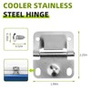 Cooler Stainless Steel Hinge Replacement for Coleman Cooler Hinges 6262