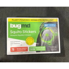 BugMD Squito Stickers .385 Ounce, 78 Citronella Repellent Patches