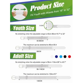 ROLVNHTV 12 Pieces White Baseball Belts Adult Bulk Softball Belts Packs Elastic PU Leather Uniform Belt Adjustable Teal Softball Belt Stretch Sports for Man and Woman