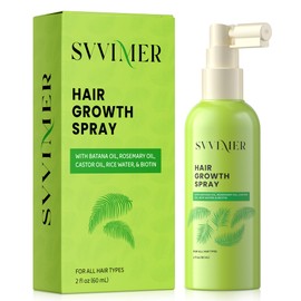 Svvimer Hair Growth Serum Spray - with Rosemary Batana Oil Biotin for Hair Loss and Thinning Hair - Thicker Fuller Hair for Women Men 2 Fl Oz (Pack of 1)