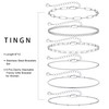 TINGN Pack of 5 Silver Bracelet Women's Stainless Steel Bracelets