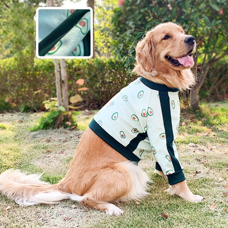 Pet Long Sleeve Pajamas Breathable Soft Elastic Cute Avocado Print