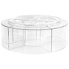 2 x 25 cm Lazy Susan Turntable Transparent, 6 Compartments